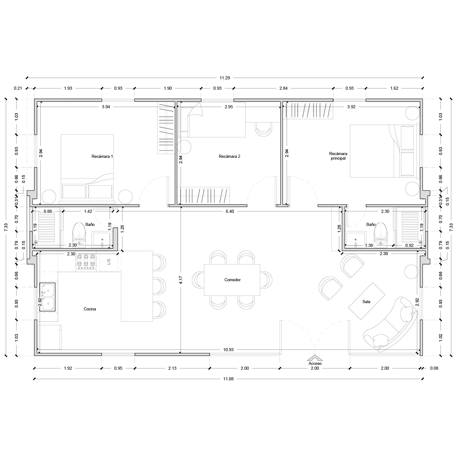 Plano del modelo Confort